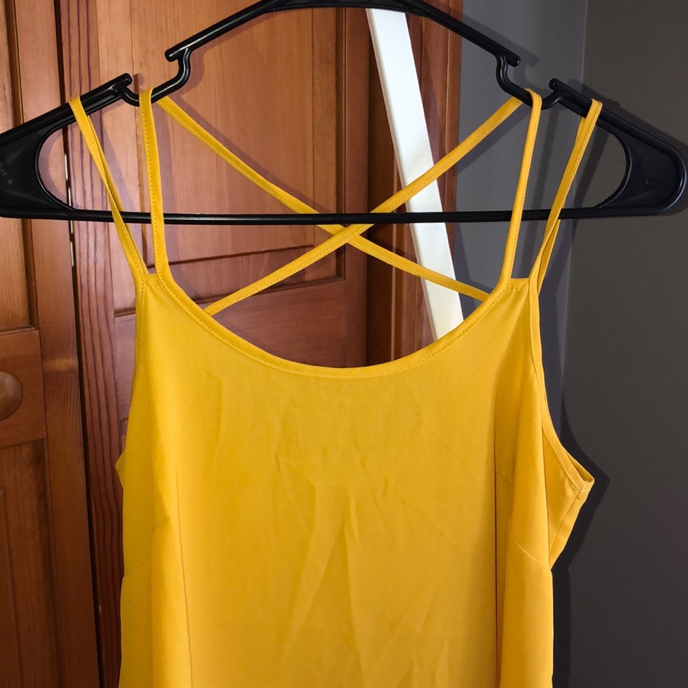 Yellow summery tank top